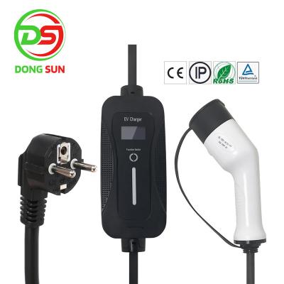 China Fast Portable Electric Vehicle Charging Station New Energy Electric Vehicle Car 6A 10A 16A Mobile Type - 2 Plug DC Chargers EV Gun Station Charging Box for sale