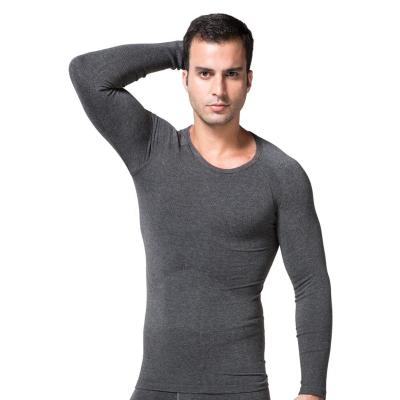 China MeiSu Knitting Underwear W067GY HEATMAX Breathable Thermal Seamless Mens Compression Long Thermo Top Underwear For Man for sale