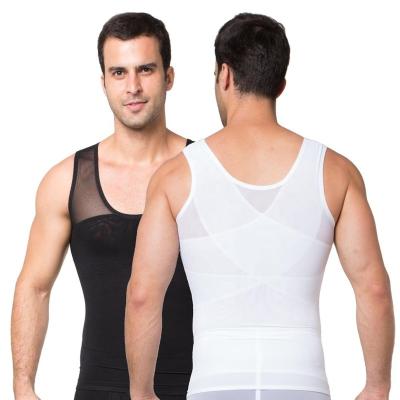 China QUICK DRY ZEROBODYS W082 180g Two Layers Gynecomastia Shapewear Custom Made Mesh Body Shaper Cheap Plain Chest for sale