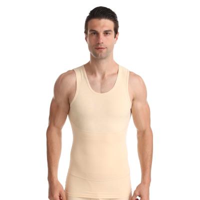 China ZEROBODYS Breathable Dropshipping Slimming Bodyshaper Vest ABS Abdomen Knitwear Men's Compression Shirt To Hide Gynecomastia Moo for sale