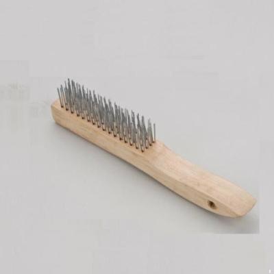 China wooden handle steel wire brushes for Rust Paint Remover for sale