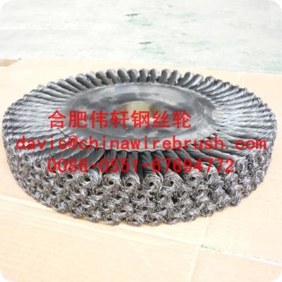 China 300mm diameter Twist Wire Wheel Brush, Four Section for sale