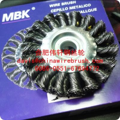 China Twist Knotted Wire Wheel Brush, Double Row for sale