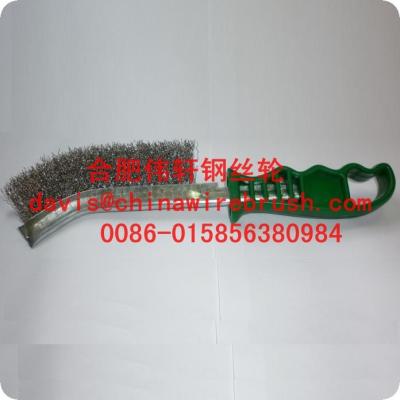 China Stainless Steel Knife Brushes with Plastic Handle for sale