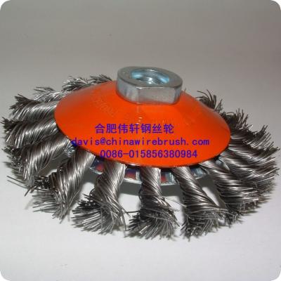 China knot wire bevel brushes for cleaning and polishing for sale