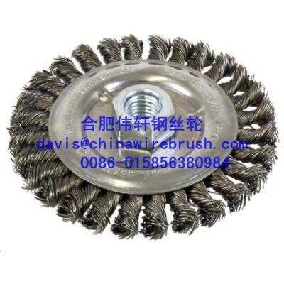 China Twist Knotted Wire Wheel Brushes With Nut for sale