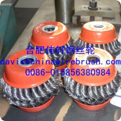 China knot wire cup brushes for cleaning and polishing for sale