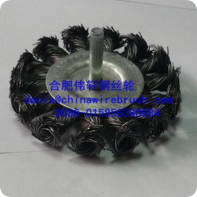 China Knot Wire Wheel Brush, Shaft-mounted for sale