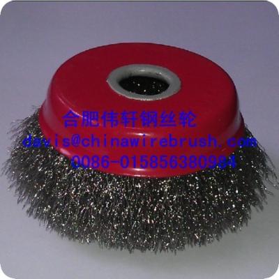 China Crimped Wire Cup Brushes,Stainless Steel Wire for sale