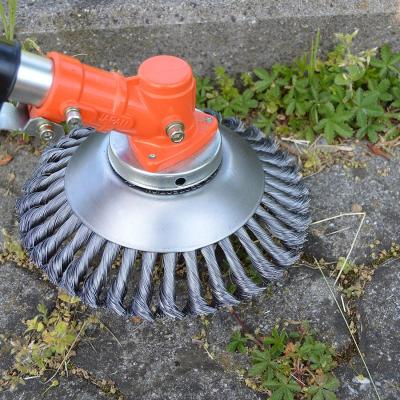 China Professional Knotted 200mm sweeper Weed brush for grass trimmer for sale