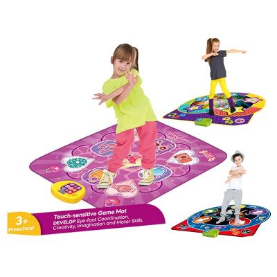 China Home Use Toy Music Dance Pad Fitness Dancing Mat Electronic Light Up Girl Dance Floor Mat Music Protective Game for sale