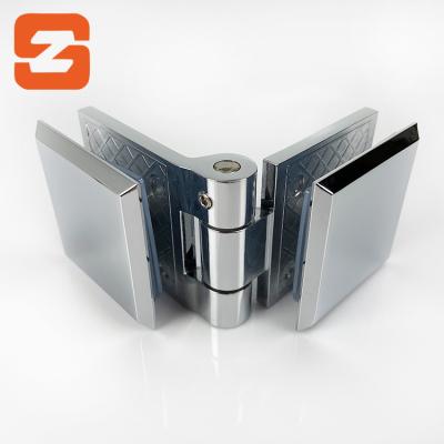 China Modern Zinc Alloy Square Beveled Edge 270 Degree Bathroom Glass To Glass Fitting Shower Glass Door Hinge for sale