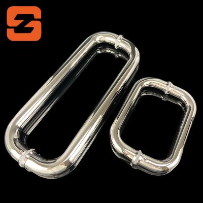 China Modern O type stainless steel bathroom shower door glass door handle for sale