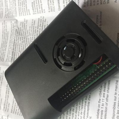 China 2020 Raspberry Pi 4b Black Color Enclosure Box Case Of Communications Equipment With Cooling Fan for sale