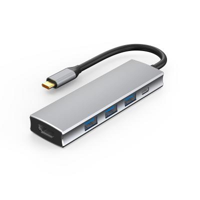 China 5 in1 Computer USB C Docking Station for Mac Laptop Type C Hub to HDTV 3USB3.0 Ports PD100W for sale