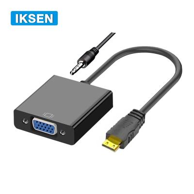 China Mini COMPUTER HDTV To VGA Adapter Male To Female HDTV Converter Audio Video Cable for sale