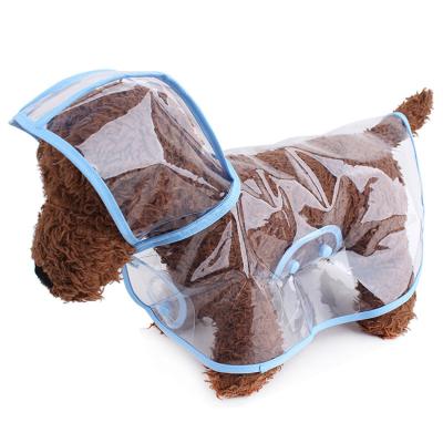 China Popular Travel Sustainable Outdoor Pet Raincoat Transparent Pet Clothing For Rainy Day for sale