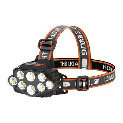 China 100W 6000K High Quality Aluminum Camping ABS Plastic Black Flashlight Led Headlight for sale