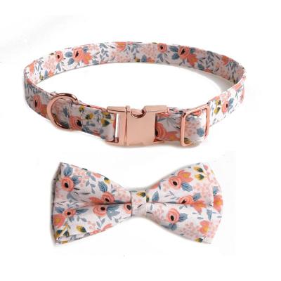 China Lights Trellis Cheap Bow Dog Metal Buckle Training Pet Collar for sale