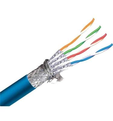 China Computer Network Solid Bare Copper Cable Braided Cat 7 UTP SFTP Cat 8 Ethernet Cable for sale