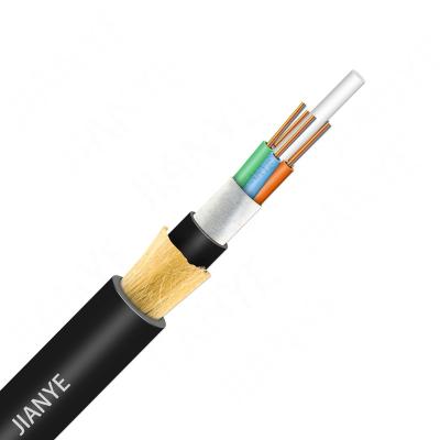 China Fiber To Home All Dielectric Self Supporting Aerial Fiber Optic Cable ADSS Double Jacket for sale