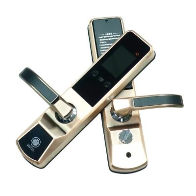 China Fingerprint password/password/Kkey/swipecard/temporary /APP makers sell anti-theft home door lock fingerprint password lock induction home anti-theft smart door lock face recognition for sale