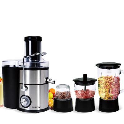 China 4 In One Container 2.3L Full Container Household High Quality Stainless Steel Juicer for sale