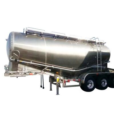 China Cheap 45m3 Bulk Cement Powder Tanker Tank Semi Trailer Truck for sale