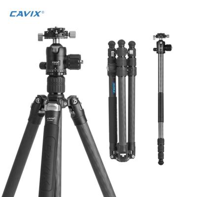 China Professional PORTABLE Fiber Tripod Carbon Cavix Photography Tripod Telescope Dslr Camera Phone Tripod Stand for sale