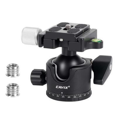 China Cavix Aluminum Alloy 360 Degree Swivel Camera Ball Main Mount Tripod Adapter Ball Head For Dslr Cameras for sale