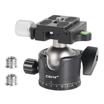 China Aluminum Alloy Cavix Aluminum 360 Angle Tripod Head Digital Dslr Dv Camera Head Tripod Ball Rotatable Panoramic Head for sale