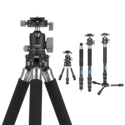 China CAVIX Professional Heavy Duty Foldable Tube Travel Tripod With Steady Tripod Ball Carbon Fiber 10 Main Layer PT-254X1C 1390 for sale