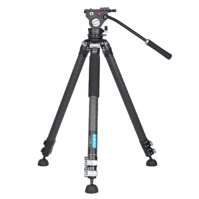 China Cavix 3 Section Heavy Duty PORTABLE Video Tripod 36mm Carbon Fiber Professional Tripod For Dslr Camera Camcorders for sale