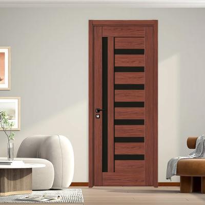 China Sound Insulation Wood Door For House Slab Door Wood Color High Quality Interior Solid Wood Custom Glassless Assembled Flow Door for sale