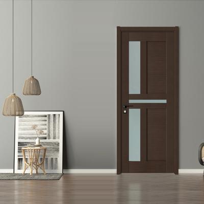 China Sound Insulation Interior Slab Wooden Molded Composite Door Assembled Doors Glass Solid Wood Part Interior Doors For Apartment for sale