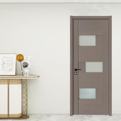 China Sound Insulation Doors Price Room Wood Bedroom Assembled Glass Doors Wood Interior Slab Solid Wood Doors for sale