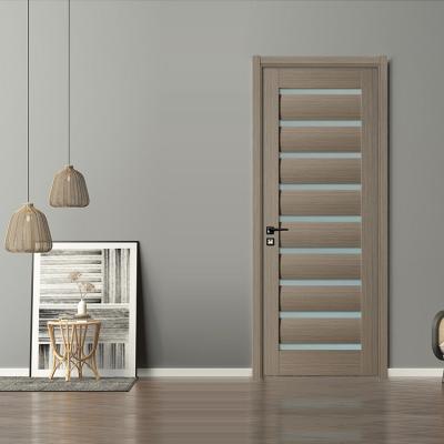 China Fire wood internal modern bedroom sound insulation doors modern design composite plates soundproof door assembled glass doors for sale