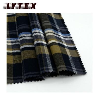 China Shrink-resistant 100% cotton yarn dyed herringbone type woven check shirt fabric for men's shirt from china factory for sale