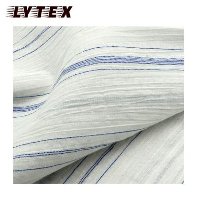 China Shrink-resistant 100% cotton yarn dyed 2018 fashions haian design crepe shirting fabric for sale