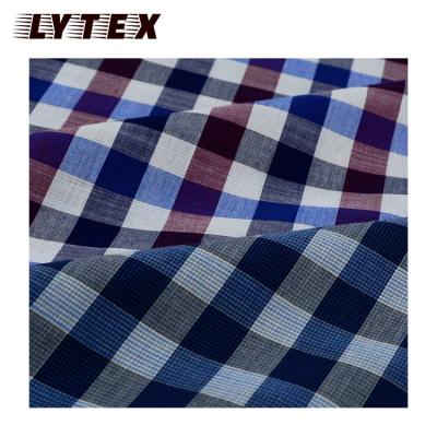 China 100% Cotton Yarn Dyed Shrink-Resistant Bulk Woven Check Shirt Fabric For Men's Shirt From China Factory for sale