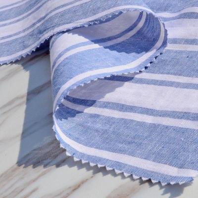 China Plain 55% 45% Plain Cotton Yarn Dyed Stripe Fabrics Imported From China Mill for sale