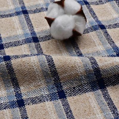 China Check 50% Polyester 50% Cotton Yarn Dyed With Looped Yarn Fabric From China Mill for sale