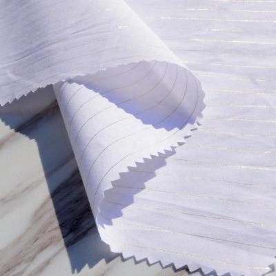 China Shrink-resistant 99% cotton 1% lurex yarn dyed stripe fabric from Nantong Jiangsu china for sale