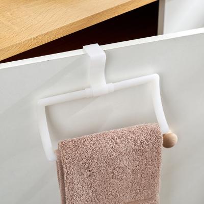 China Stored Behind Door Clamp Towel Rack Bathroom Towel Storage Hook Traceless Hanger for sale