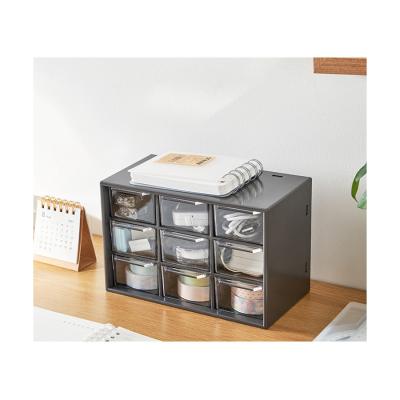 China Good Quality Durable Desktop Storage Box 9 Compartment Mini Small And Durable Convenient Sustainable Storage Box for sale