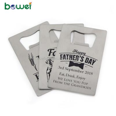 China Custom Viable Credit Card Beer Metal Metal Bottle Opener in Blank with Custom Logo for sale