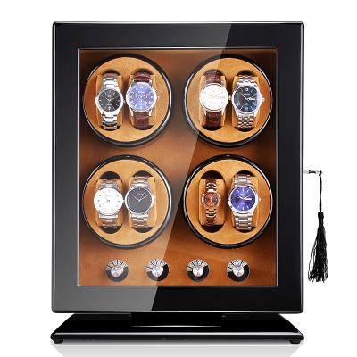 China Handmade Time Partner 8+0 Wooden Automation Watch Winder High End Mechanical Watch Display Box for sale