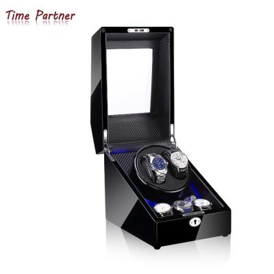 China Protect And Store Luxury Piano Lacquer 2+3 Wooden Automatic Watch Winder Box Watches Time Associate Model for sale