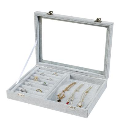 China Jewelry Packaging Simple Girls Earrings Board Medium Jewelry Box Ring And Necklace Box for sale