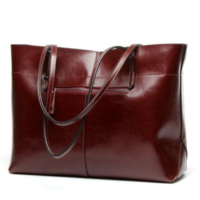 China High Quality Low Price Handbag China OEM Fashion Lady Tote Custom Luxury Handbags Genuine Leather Trim With High Quality for sale